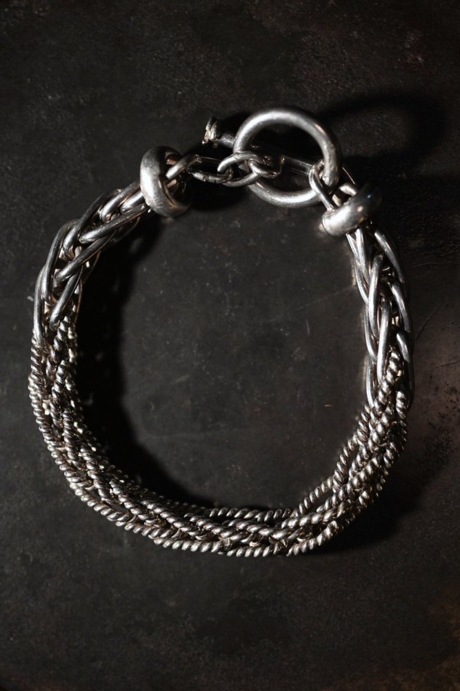 Vintage heavy silver chain bracelet