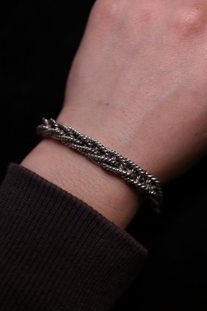 Vintage heavy silver chain bracelet