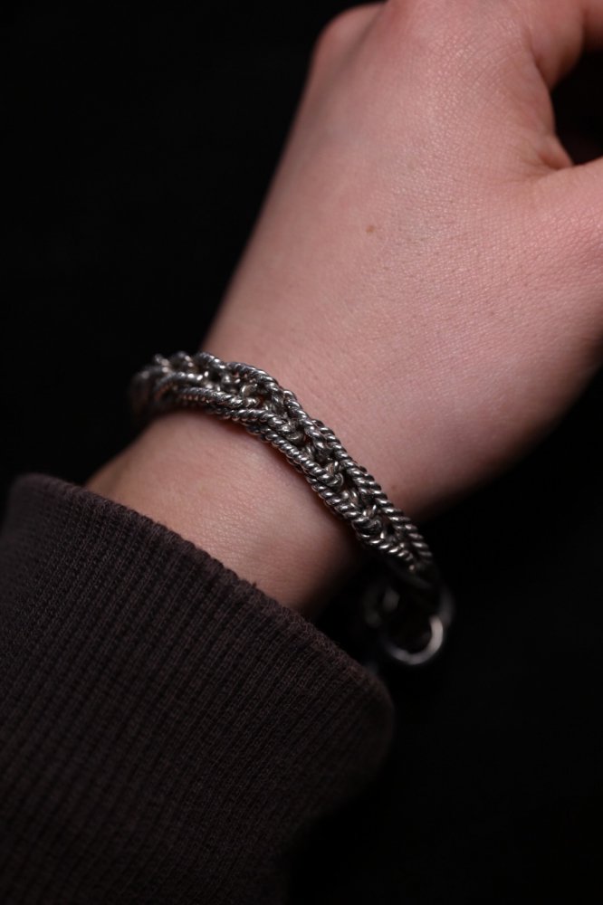 Vintage heavy silver chain bracelet