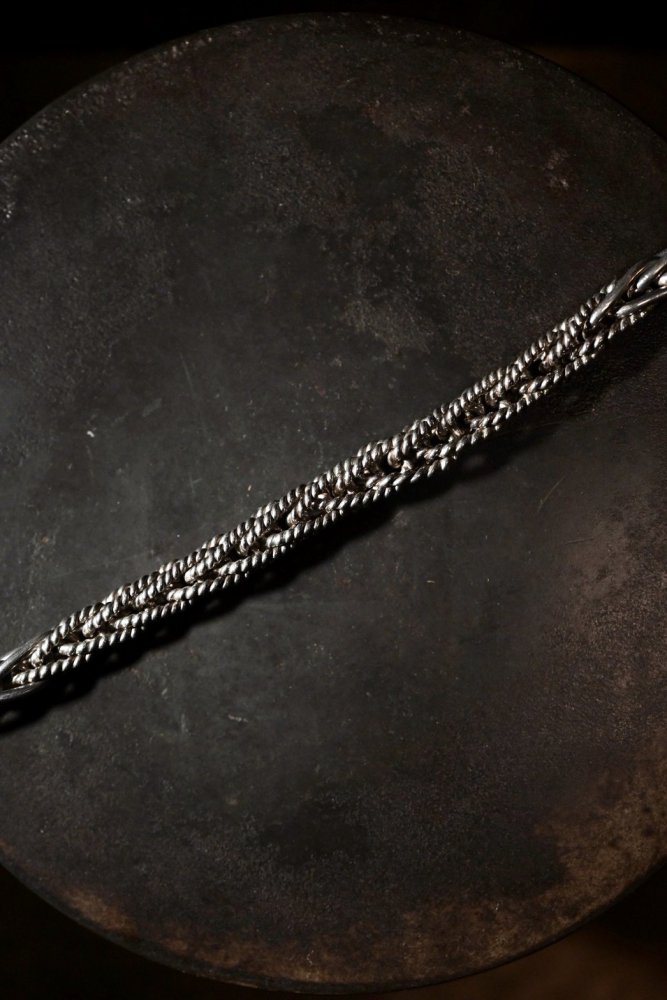 Vintage heavy silver chain bracelet