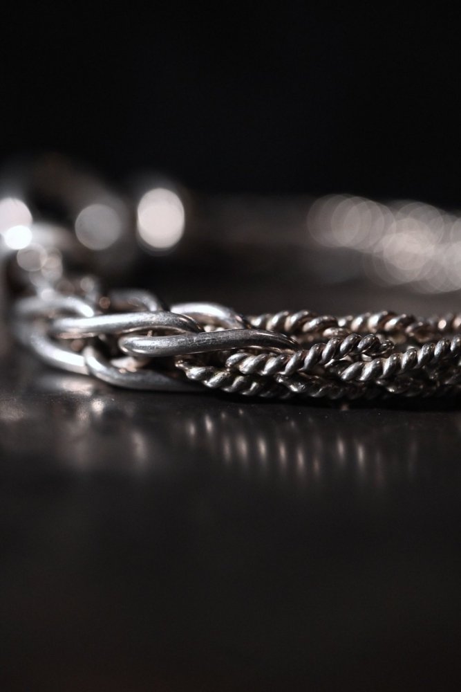 Vintage heavy silver chain bracelet