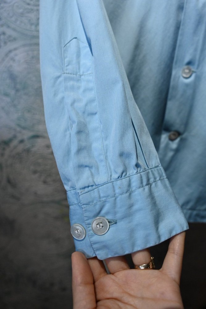 us 1950's cotton open collar shirt