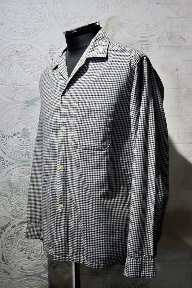 us 1960's cotton gingham check shirt