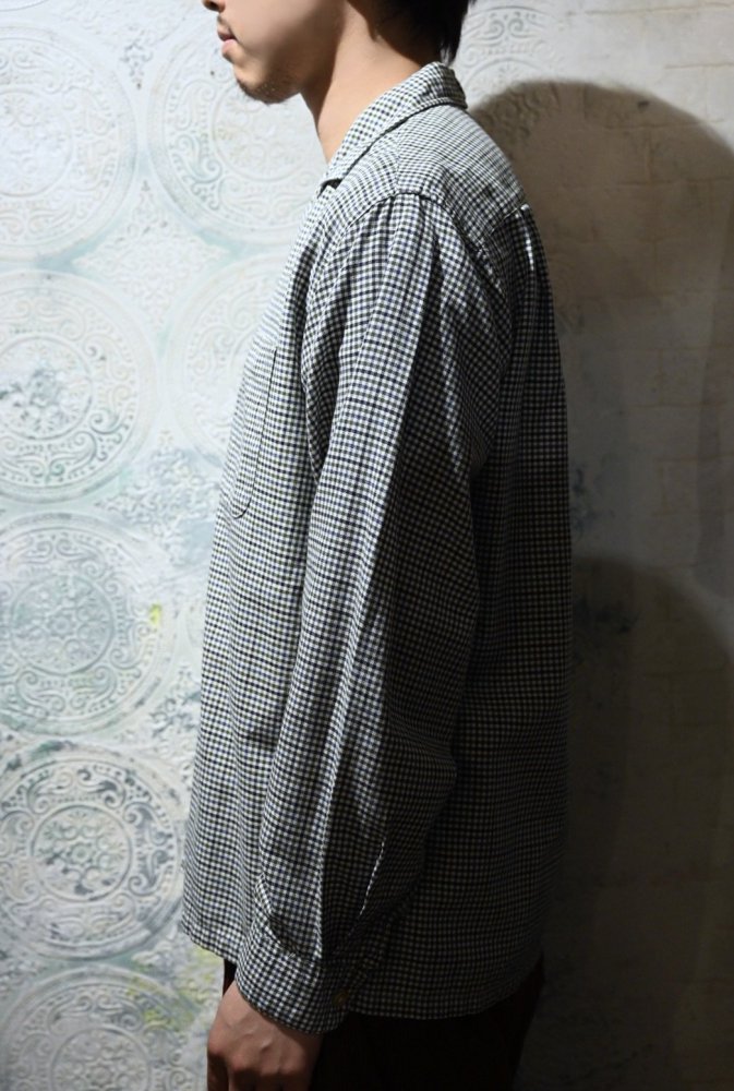 us 1960's cotton gingham check shirt