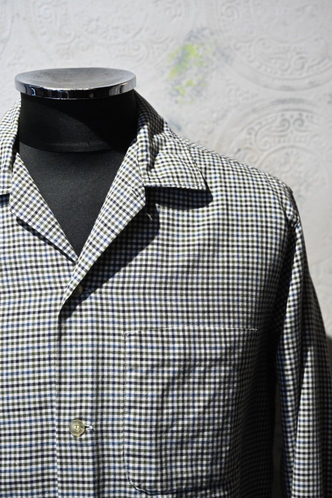 us 1960's cotton gingham check shirt