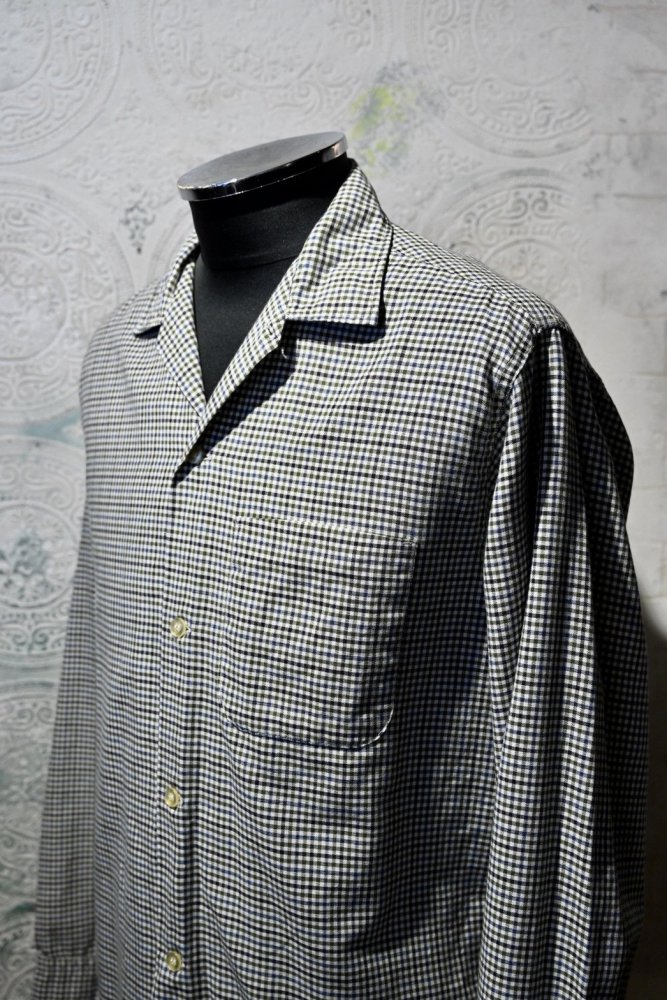 us 1960's cotton gingham check shirt