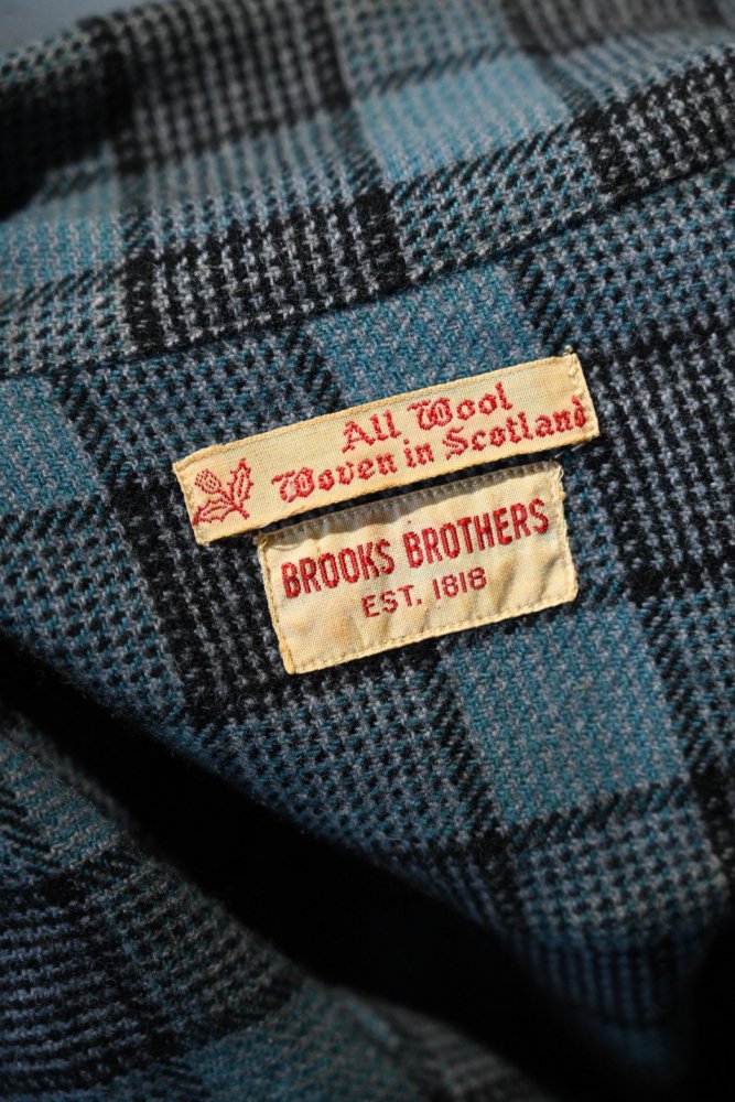 us 1950's~ "Brooks Brothers" wool shirt