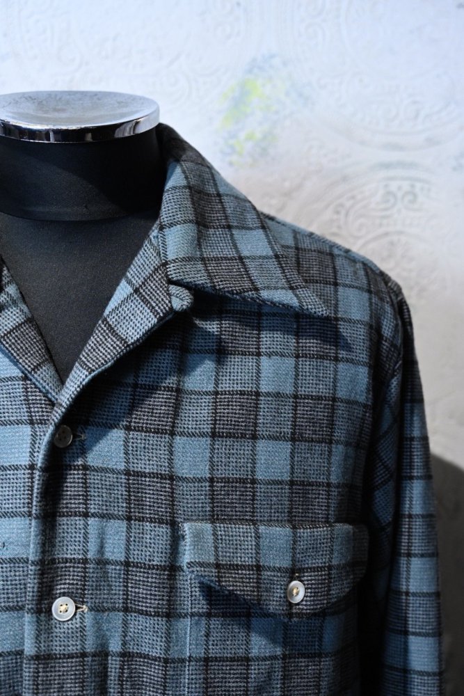 us 1950's~ "Brooks Brothers" wool shirt