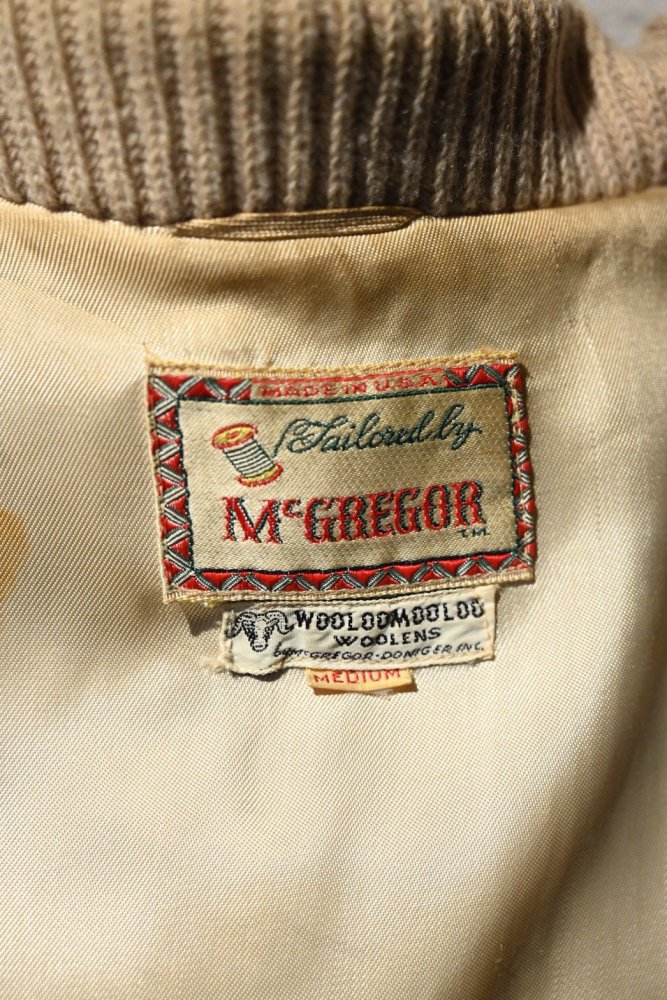 us 1960's "Mcgregor" corduroy  knit jacket