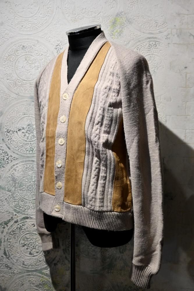 us 1960's "Campus" wool  suede cardigan