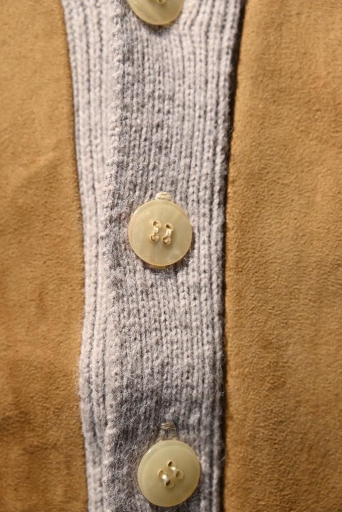 us 1960's "Campus" wool  suede cardigan