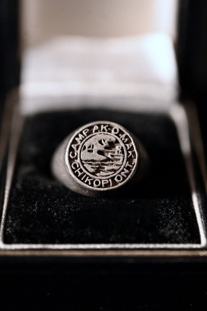 Mid 20th "Camp Ak-O-Mak" silver ring