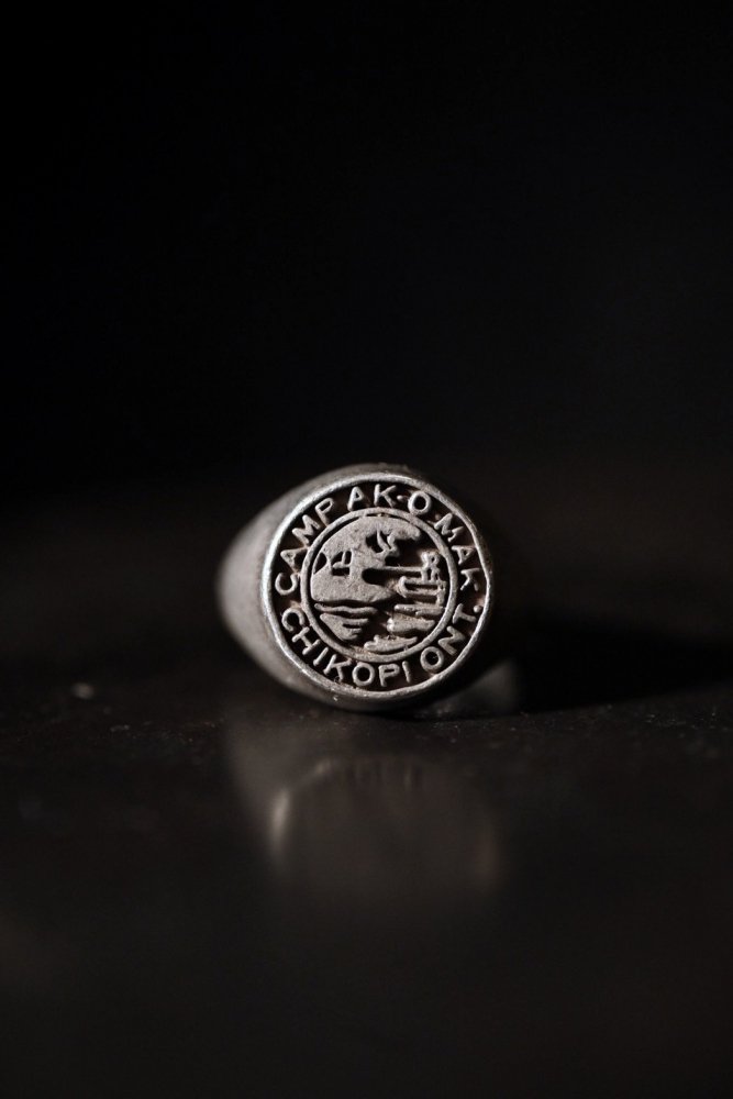 Mid 20th "Camp Ak-O-Mak" silver ring