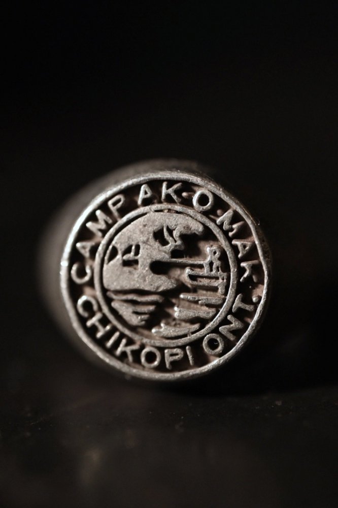 Mid 20th "Camp Ak-O-Mak" silver ring