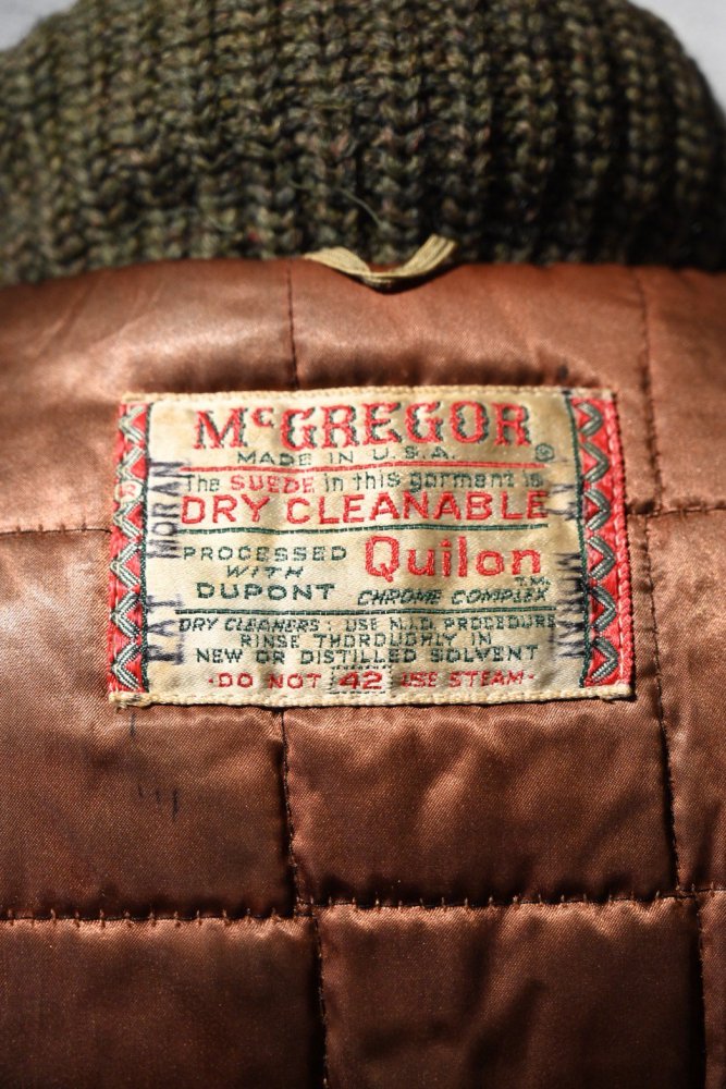 us 1960's "Mcgregor" knit  nubuck jacket