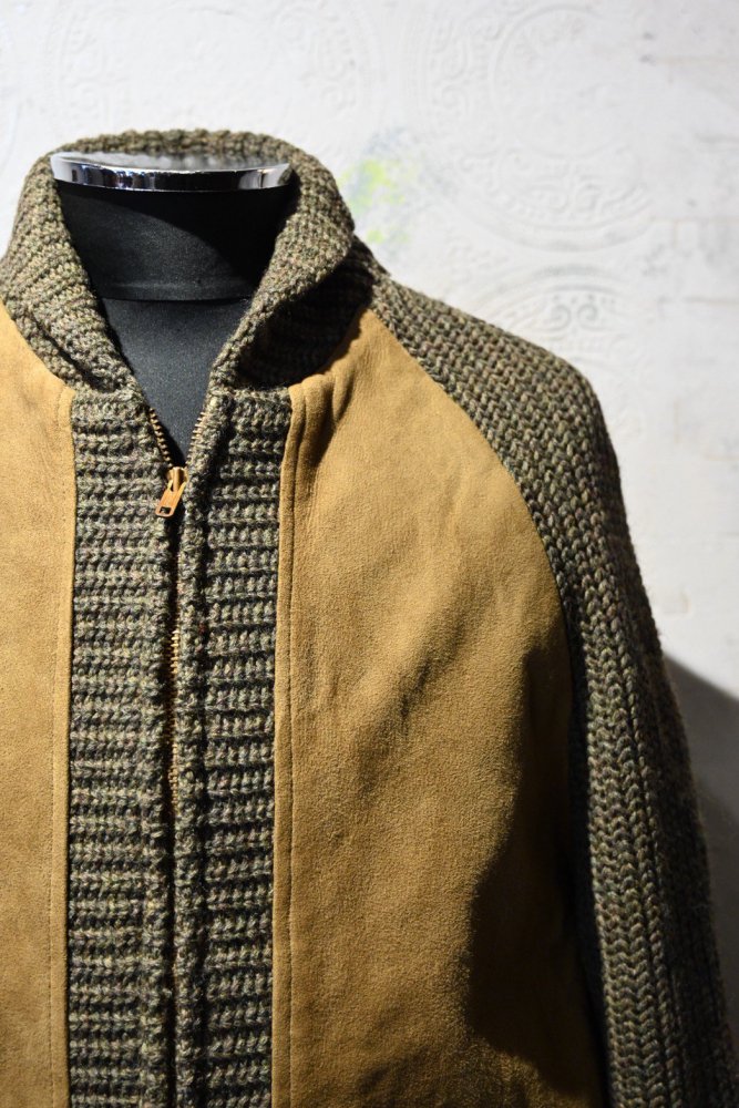 us 1960's "Mcgregor" knit  nubuck jacket