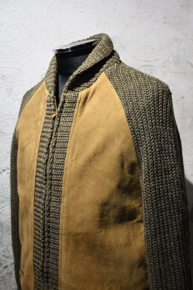 us 1960's "Mcgregor" knit  nubuck jacket