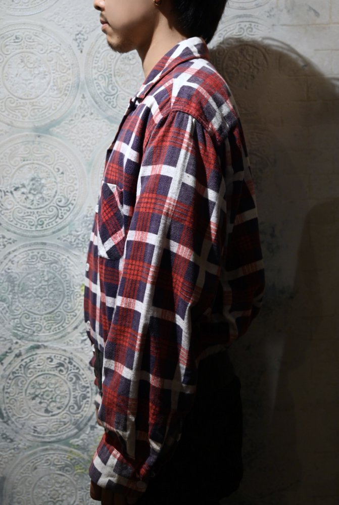 us 1950's~ "Shirt Jac" cotton flannel shirt