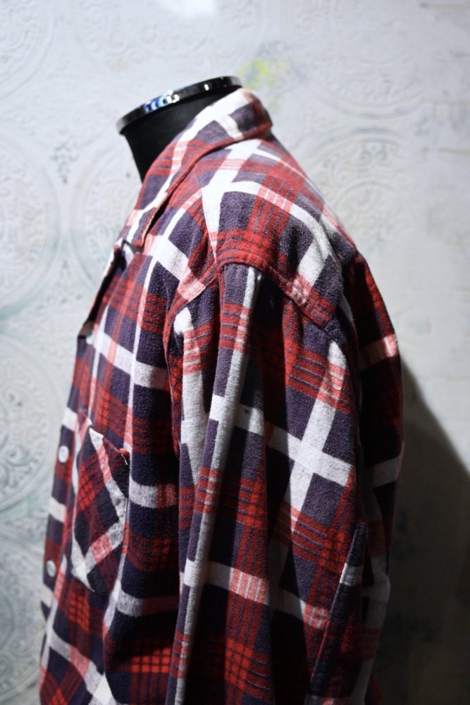 us 1950's~ "Shirt Jac" cotton flannel shirt