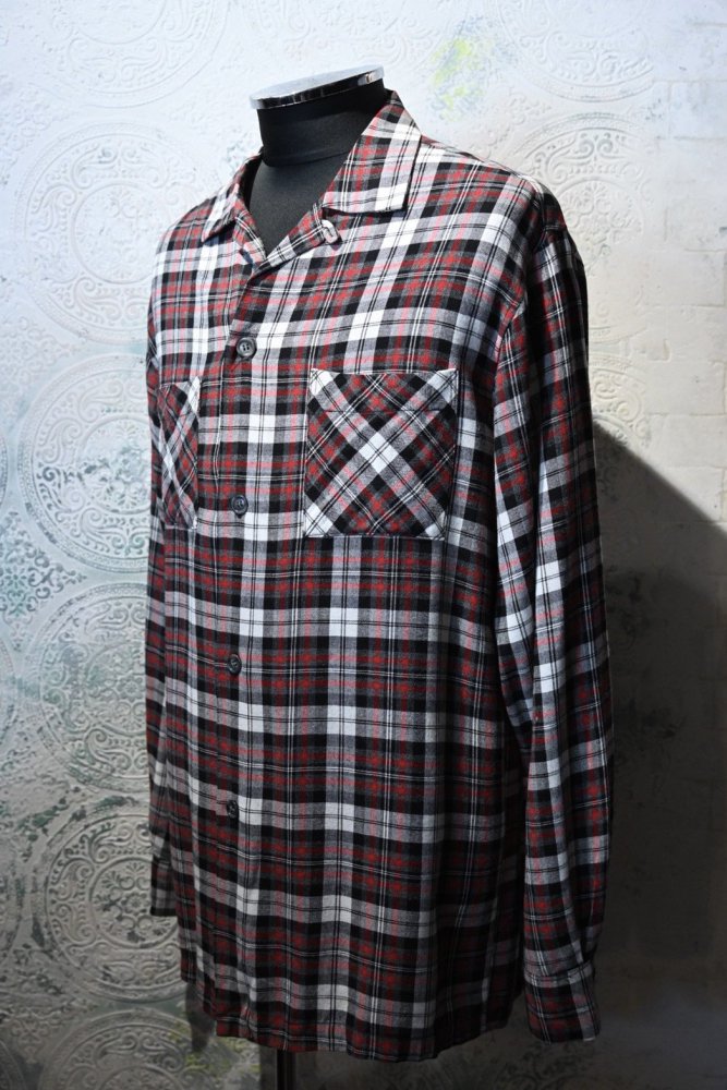 us 1960's "GERSTL" rayon check shirt