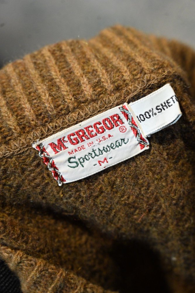 us 1960's "Mcgregor" border wool sweater