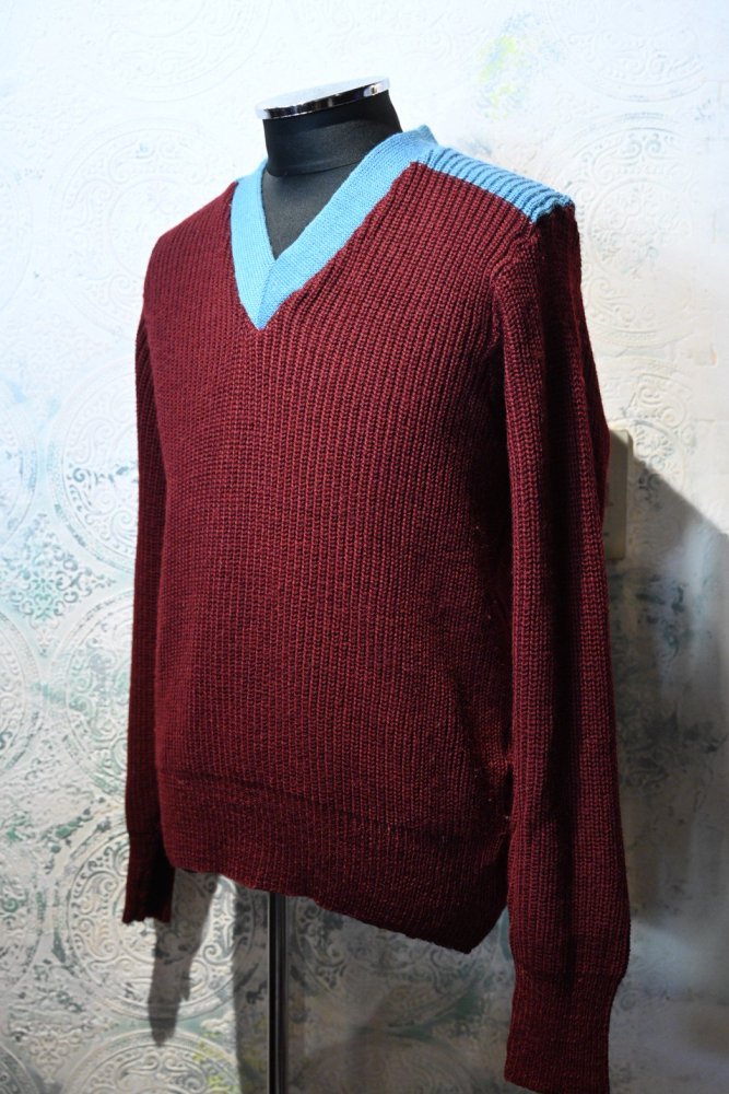 us 1950's~ lettered wool sweater