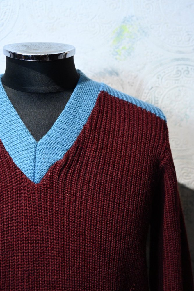 us 1950's~ lettered wool sweater