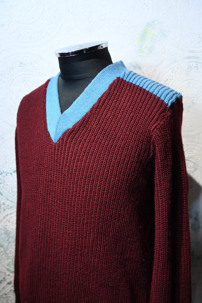 us 1950's~ lettered wool sweater