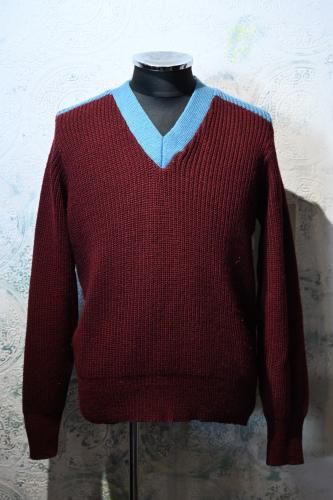 us 1950's~ lettered wool sweater