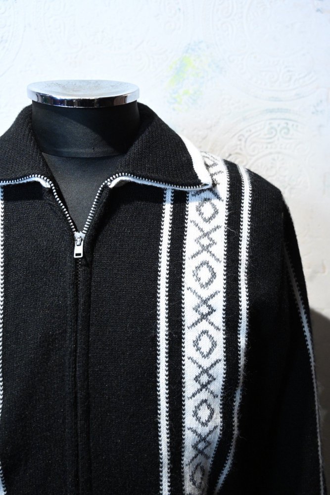 us 1960's high neck zip up sweater