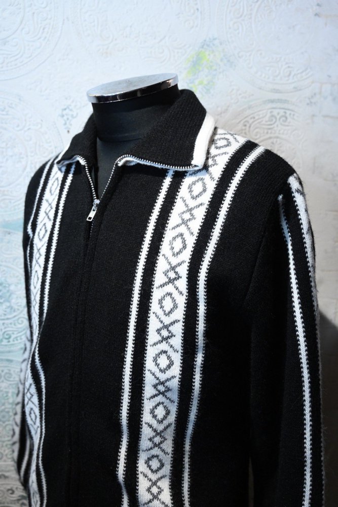 us 1960's high neck zip up sweater