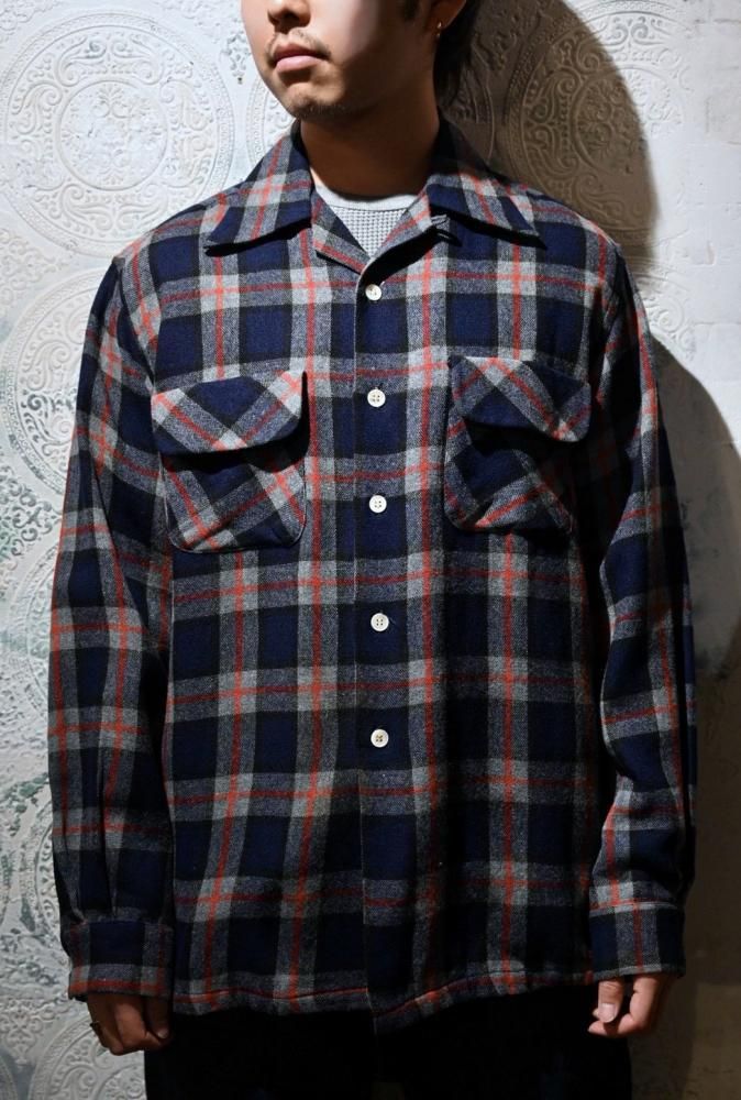 60s Mc GREGOR ヴィンテージ レーヨンシャツ シャドーチェック 黒緑 60s Mc GREGOR ヴィンテージ レーヨンシャツ シャドーチェック 黒緑