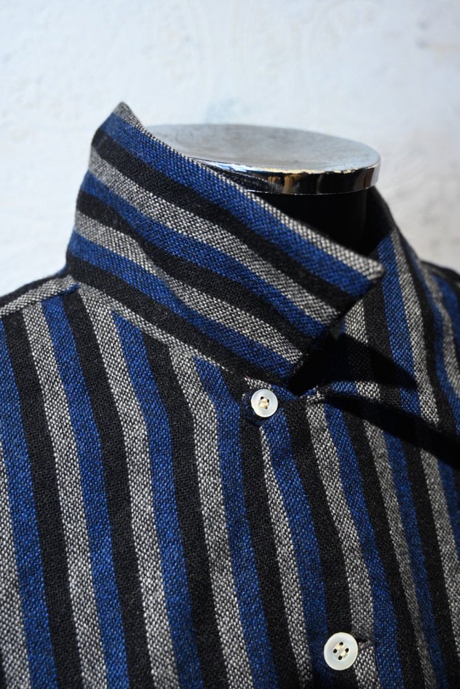 us 1950's~ wool stripe shirt "XL"