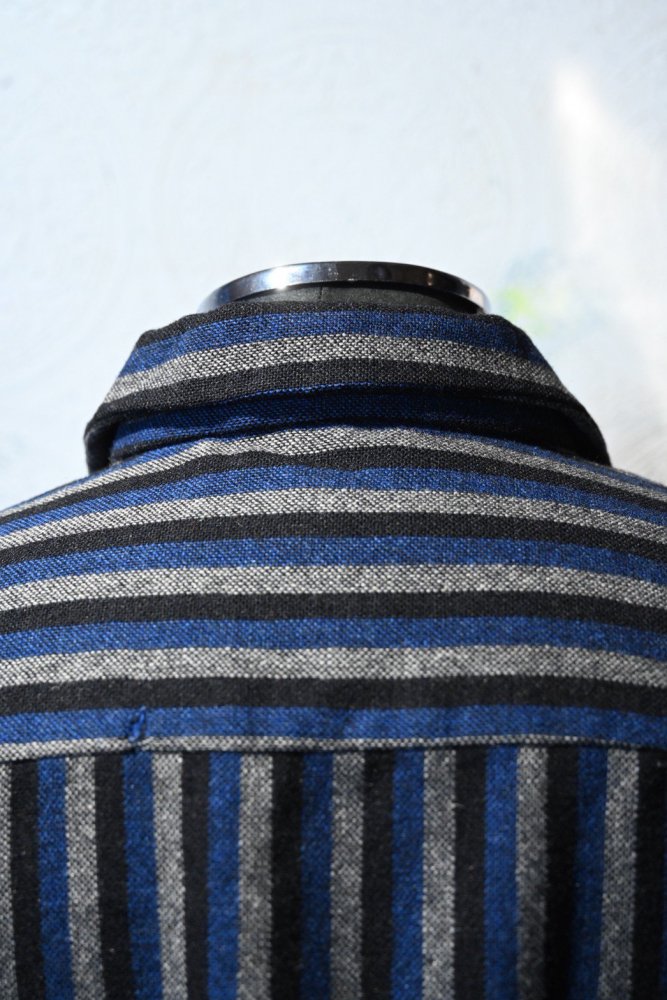 us 1950's~ wool stripe shirt "XL"