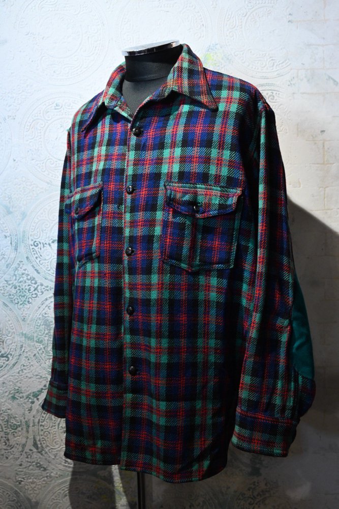 us 1940's~ wool check shirt