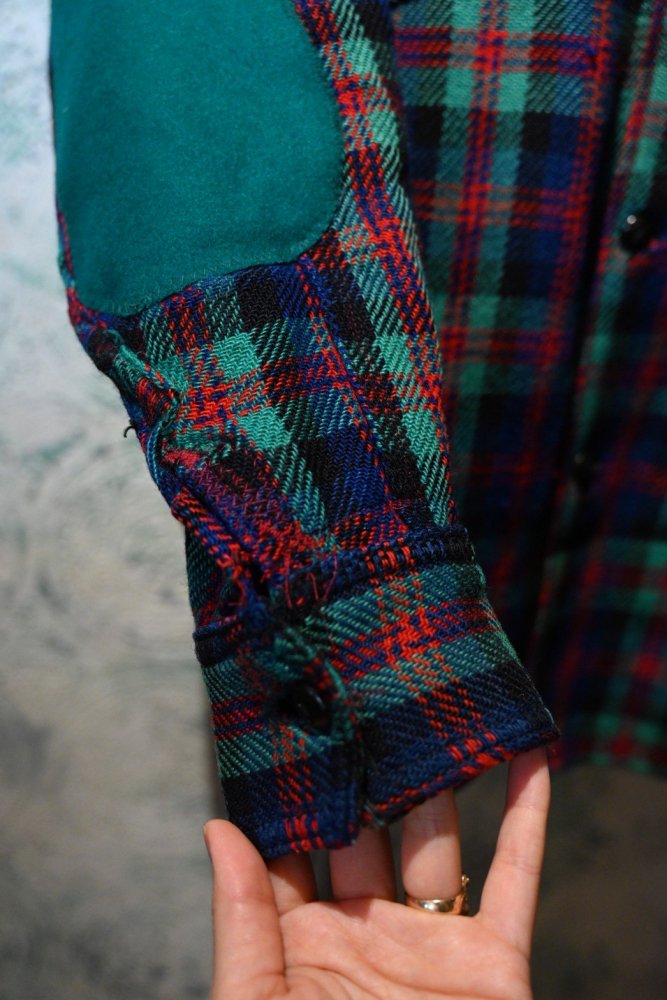 us 1940's~ wool check shirt