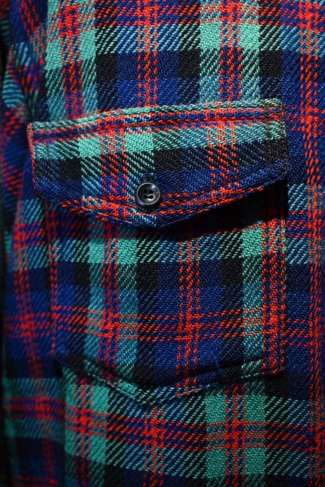 us 1940's~ wool check shirt