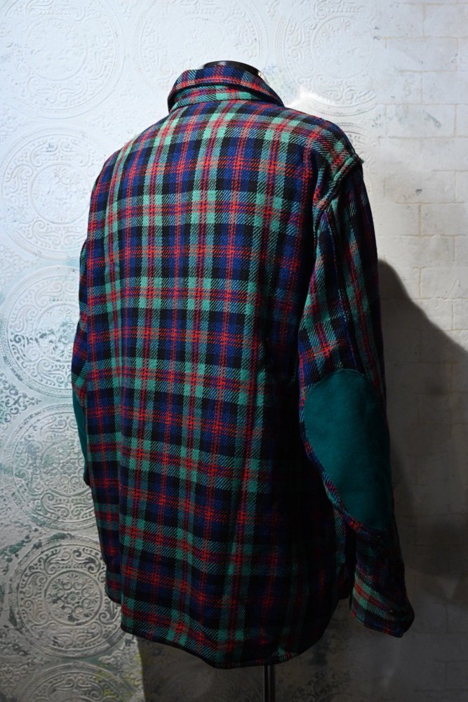 us 1940's~ wool check shirt