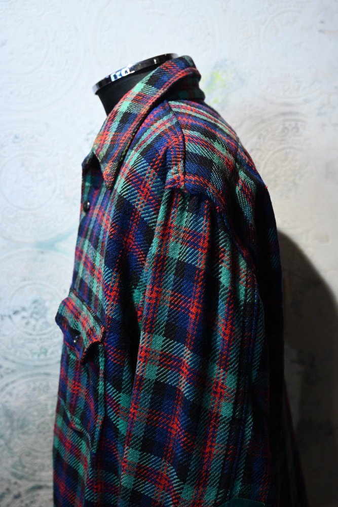 us 1940's~ wool check shirt