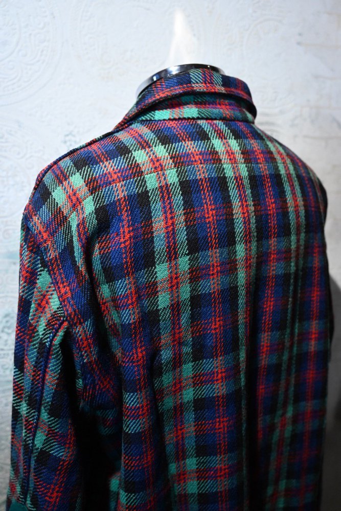 us 1940's~ wool check shirt