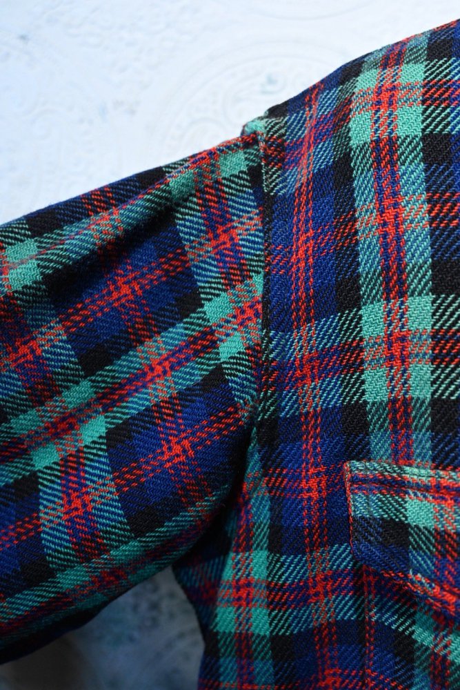 us 1940's~ wool check shirt