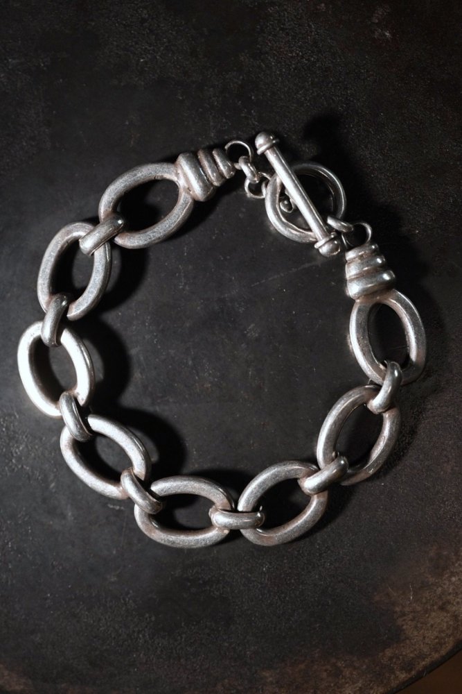 Vintage heavy silver chain bracelet