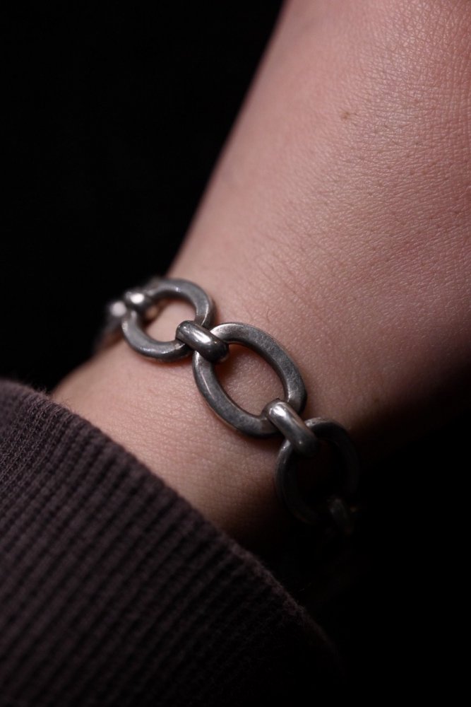 Vintage heavy silver chain bracelet