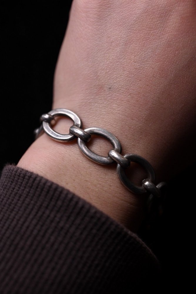 Vintage heavy silver chain bracelet