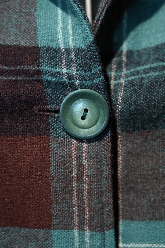 us 1960's wool check shirt jacket 