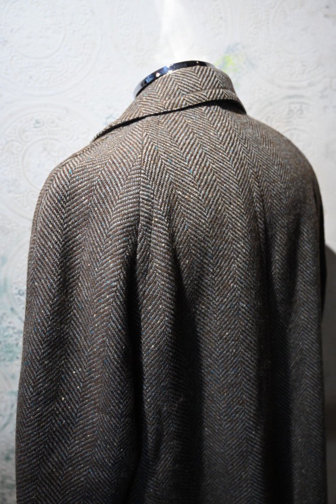 us 1950's~ wool herringbone coat 