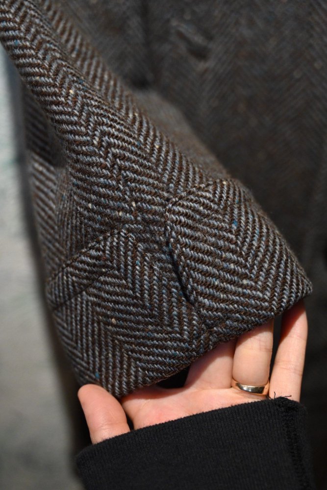 us 1950's~ wool herringbone coat 