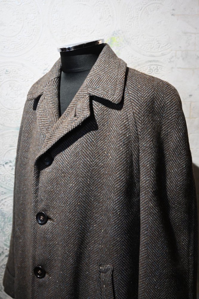 us 1950's~ wool herringbone coat 