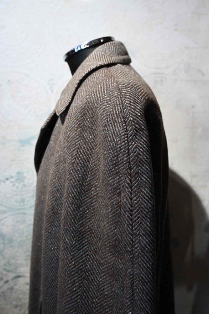 us 1950's~ wool herringbone coat 