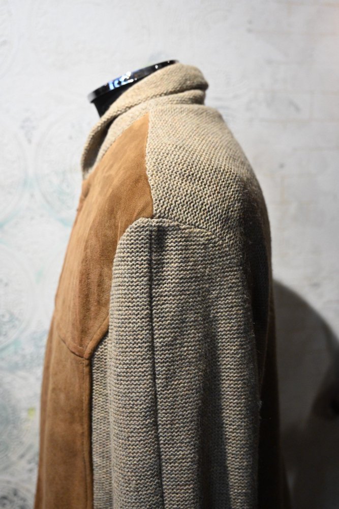 us 1960's nubuck  wool knit jacket